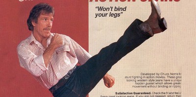 Chuck Norris Action Jeans - "Won't Bind Your Legs"